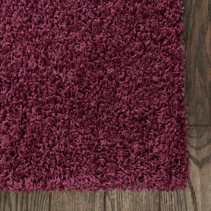 2' x 6' Solid Shag Runner Rug