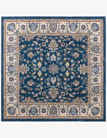 Egyptian Blue Medina Square Rug