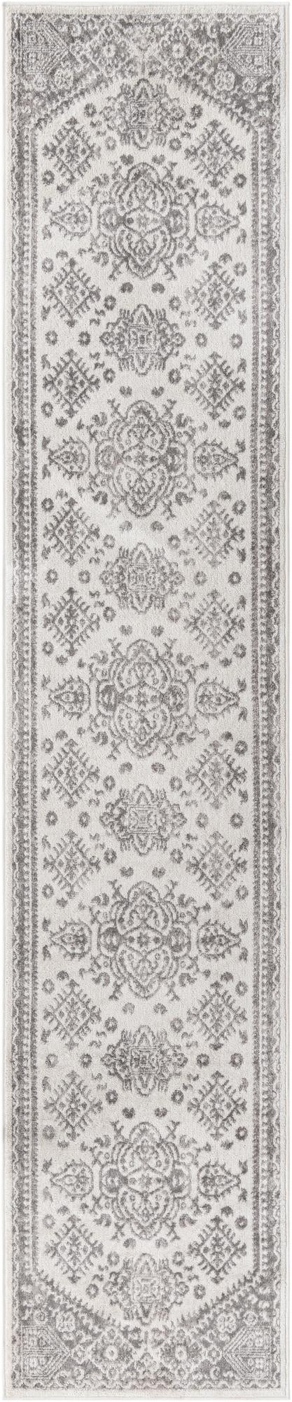 2' 7 x 13' Elsie · Border rug, cream