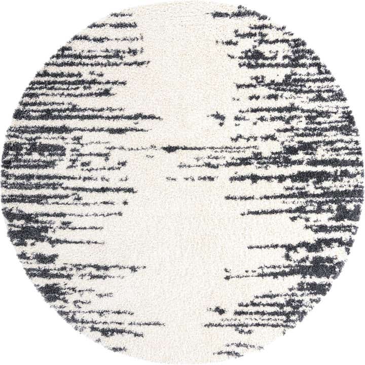10' x 10' Felton · Abstract Shag Rug, white