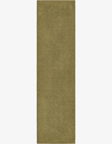 Fem Green Everyday Solid Runner Rug
