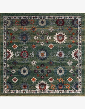 Fern Green Isabella Square Rug