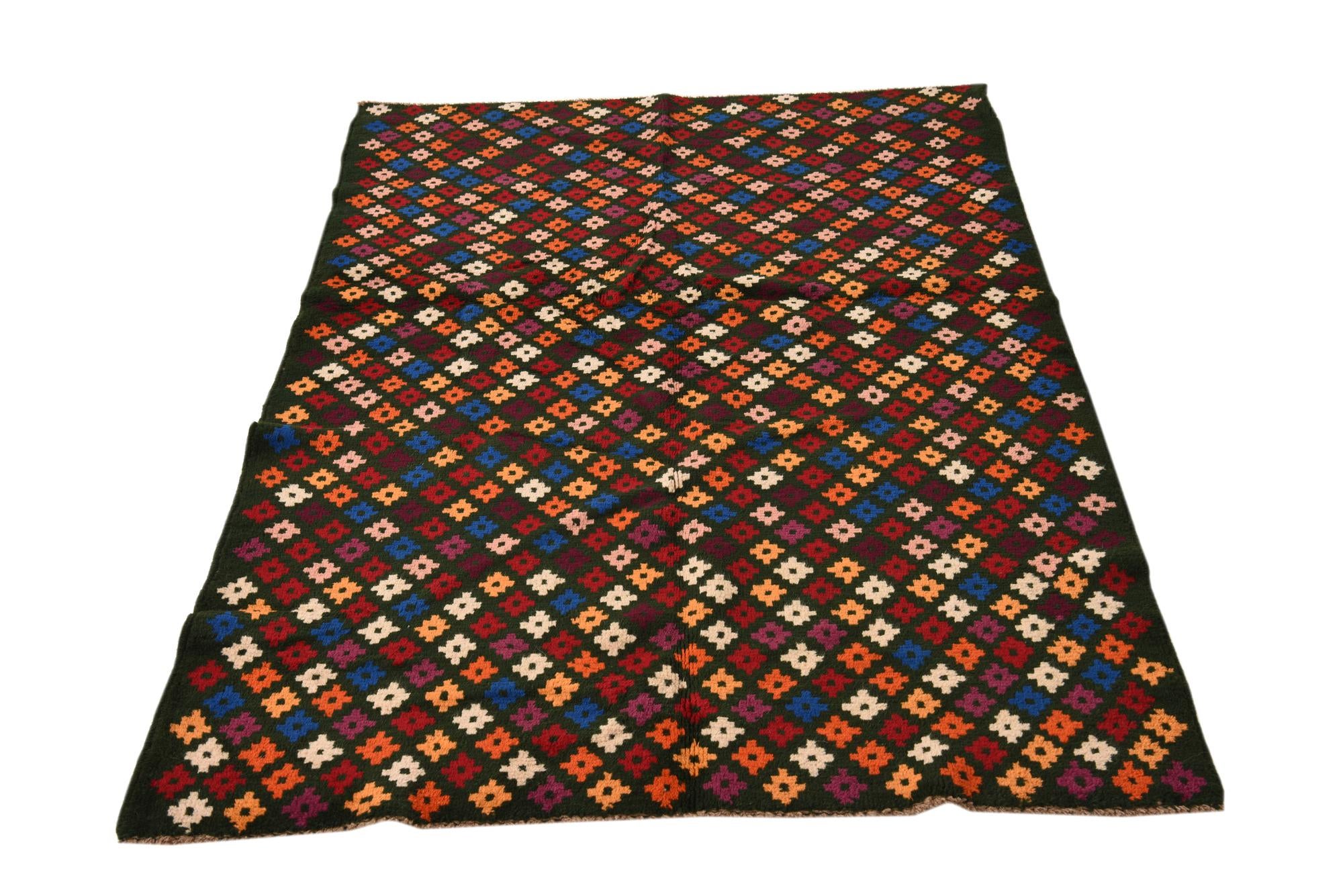 3' 8 x 5' 6 Hand Knotted Balouch Wool Rug