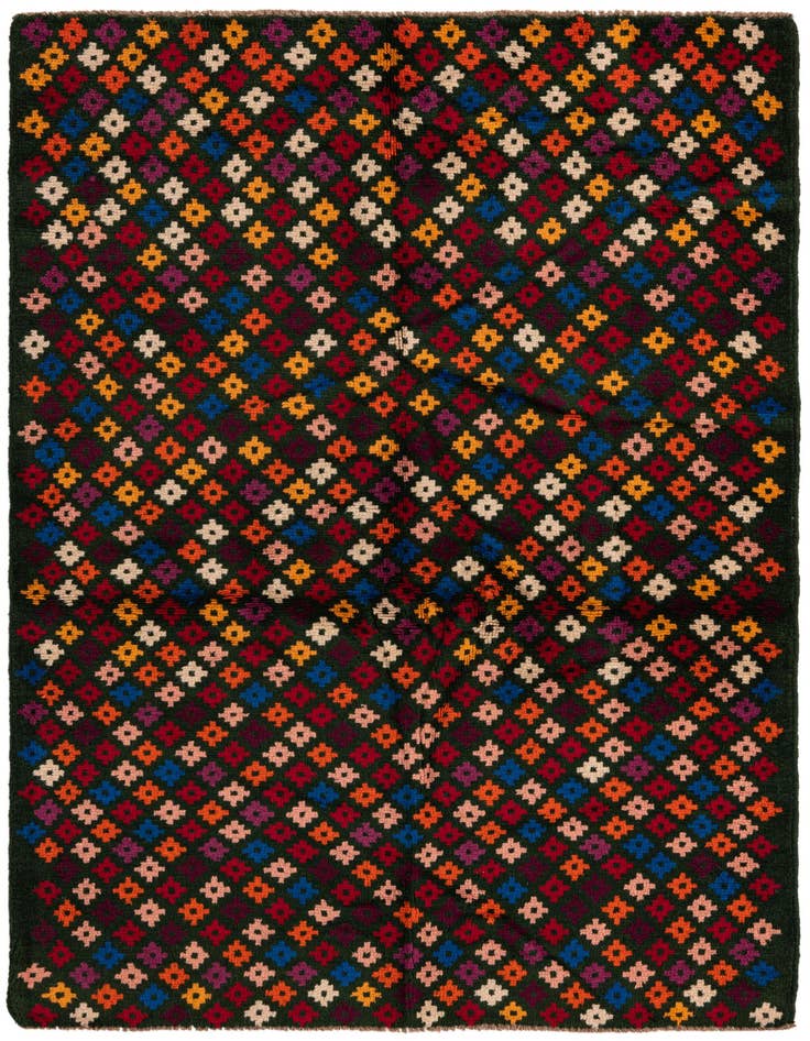 Detail image of 3' 8 x 5' 6 Hand Knotted Balouch Wool Rug