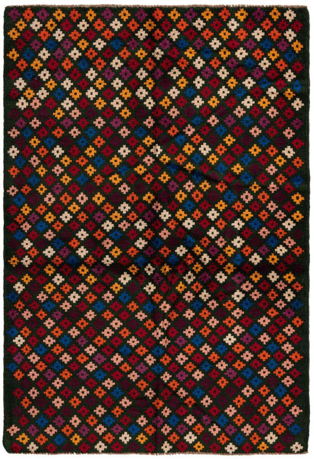 Detail image of 3' 8 x 5' 6 Hand Knotted Balouch Wool Rug