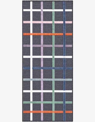 Franklin · Plaid Outdoor Rug, charcoal and multicolor