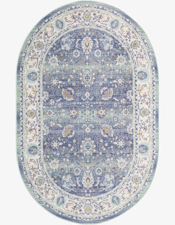 French Blue Whitney Oval Rug