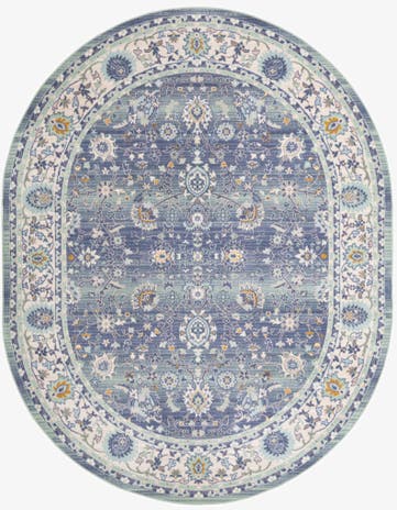 French Blue Whitney Oval Rug