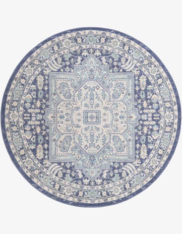 French Blue Whitney Round Rug