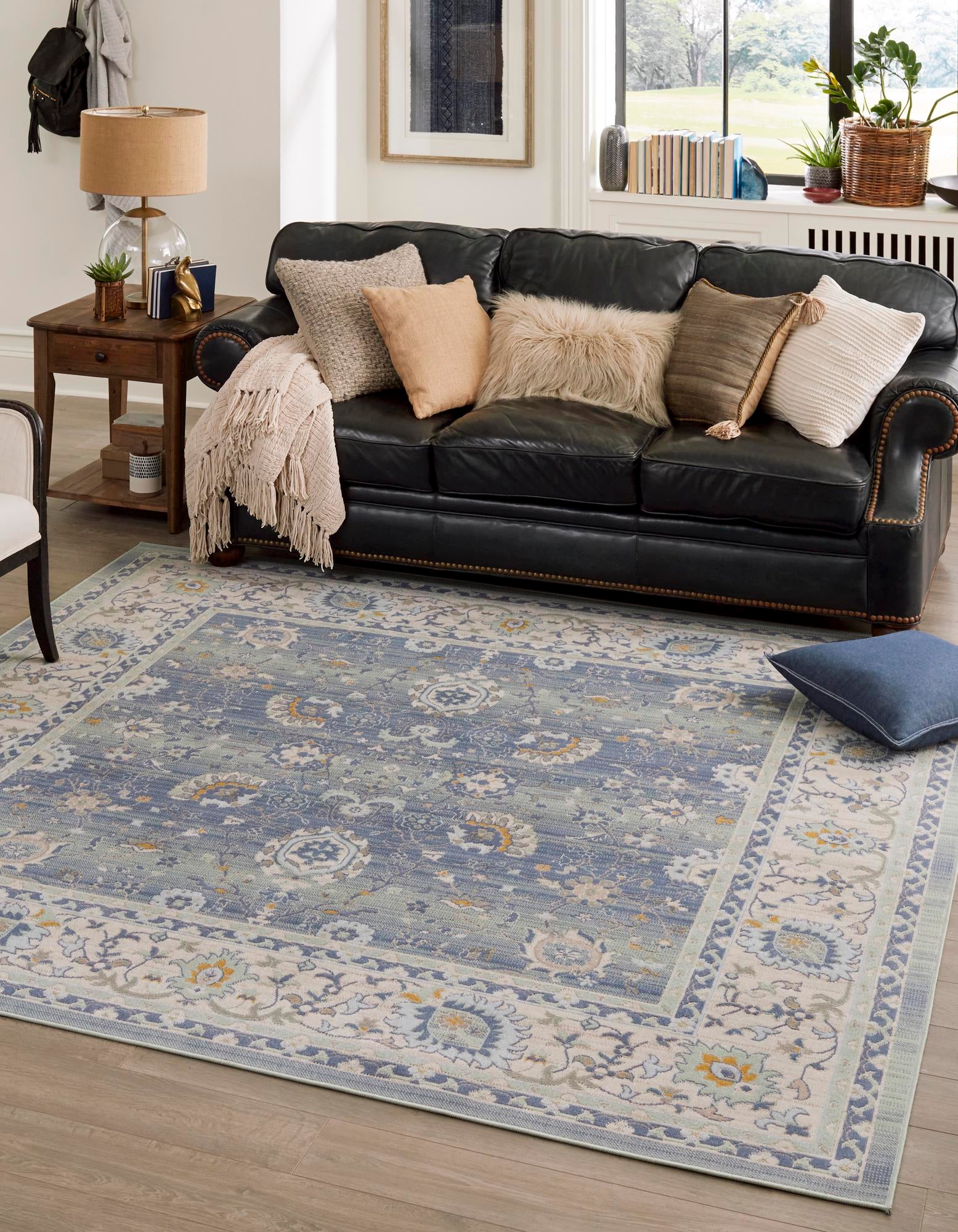 French Blue Whitney Square Rug