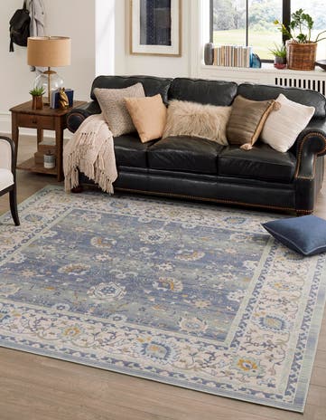French Blue Whitney Square Rug