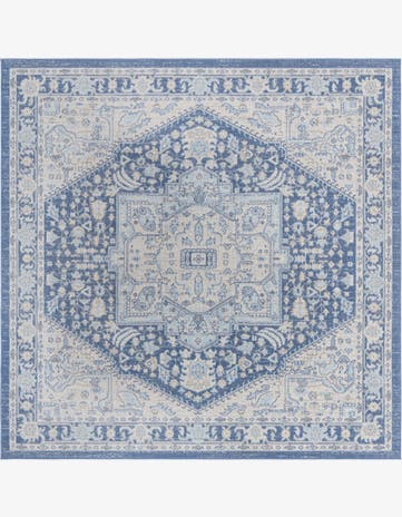 French Blue Whitney Square Rug