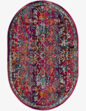 Fuchsia Budapest Oval Rug