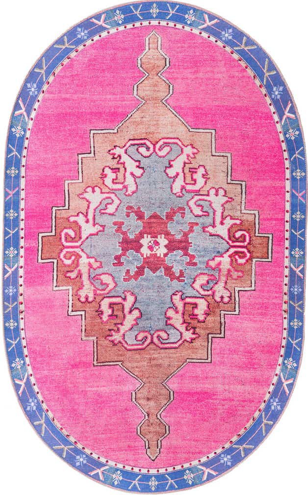 5' x 8' Washable Timeless Oval Rug