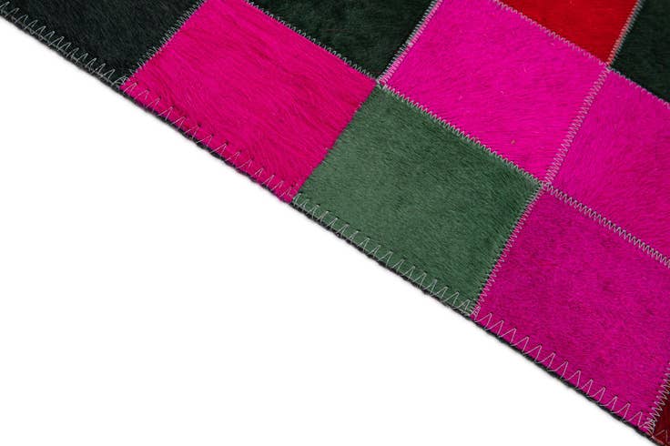 Detail image of 7' 11 x 9' 9 Cowhide - Patchwork Rug
