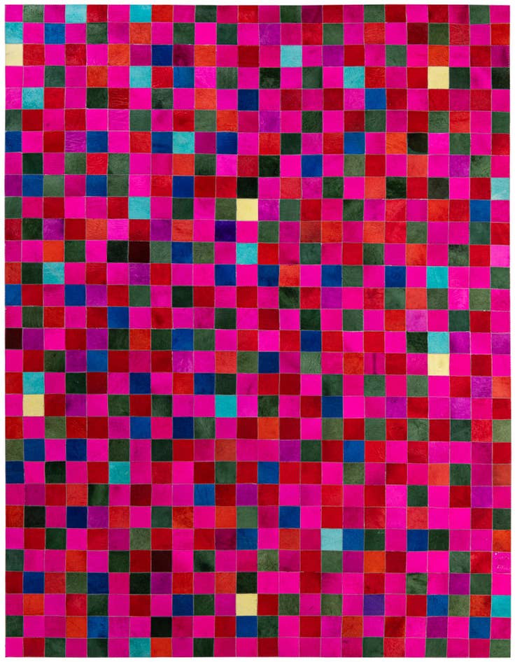 Detail image of 7' 10 x 9' 9 Cowhide - Patchwork Rug