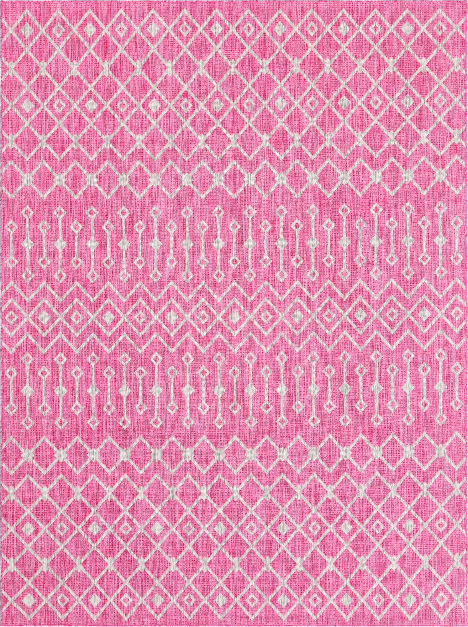 9' x 12' Easy-Clean Lattice Indoor / Outdoor Rug