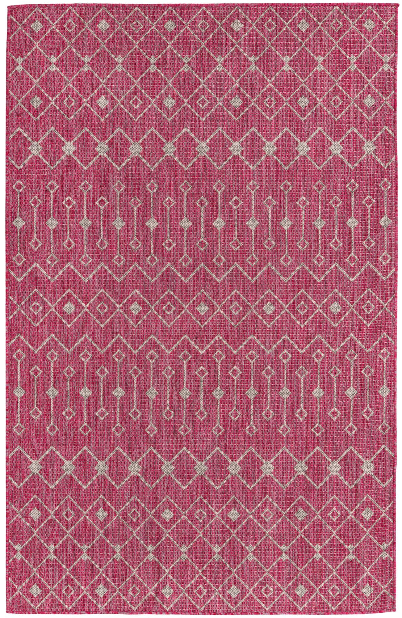 5' 3 x 8' Easy-Clean Lattice Indoor / Outdoor Rug