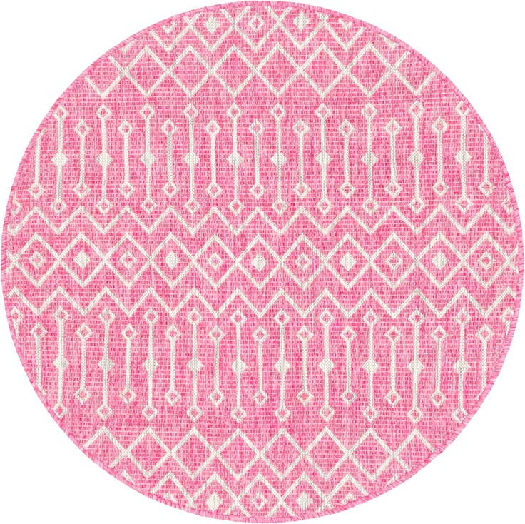 Detail image of 4' x 4' Easy-Clean Lattice Indoor / Outdoor Round Rug