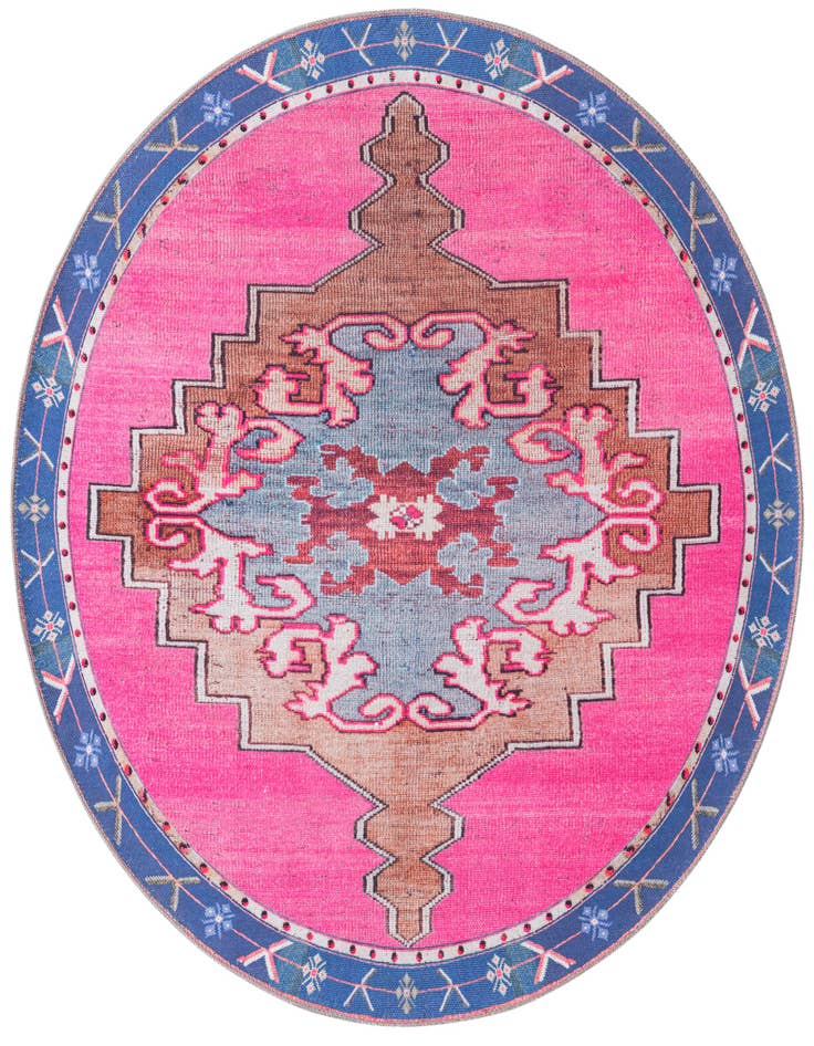 Detail image of 5' x 5' Washable Timeless Round Rug