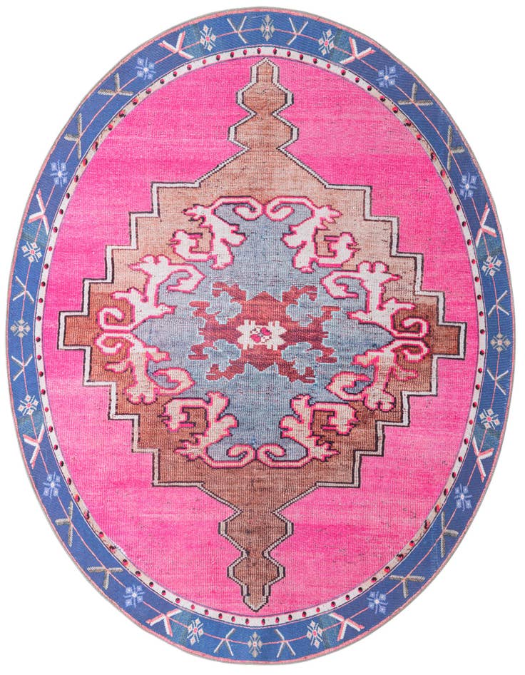 Detail image of 7' 10 x 7' 10 Washable Timeless Round Rug