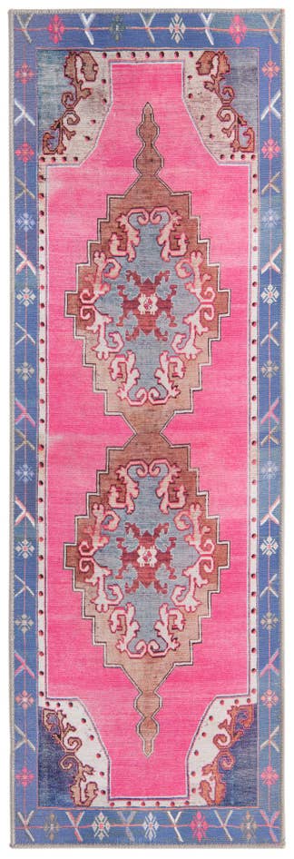 Detail image of 2' x 6' Washable Timeless Runner Rug