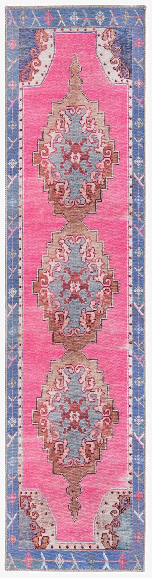 2' x 7' 10 Washable Timeless Runner Rug