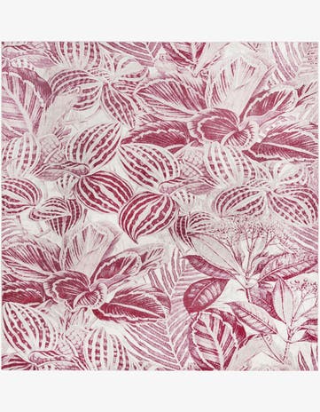 Fuchsia Blossom Square Rug