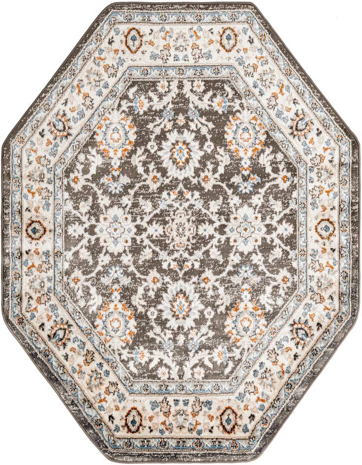 Detail image of 5' 3 x 5' 3 Charlotte Octagon Rug