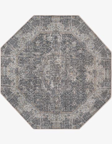 Fume Gray Santiago Octagon Rug