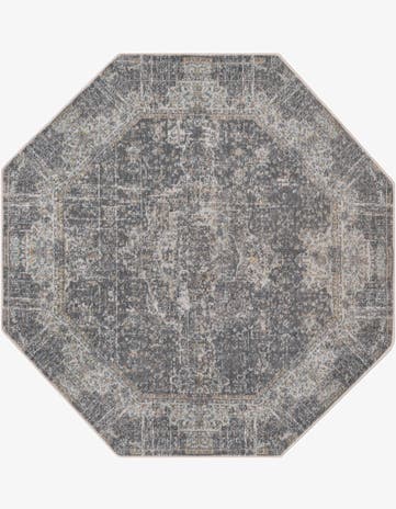 Fume Gray Santiago Octagon Rug