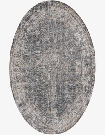Fume Gray Santiago Oval Rug