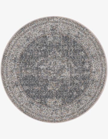 Fume Gray Santiago Round Rug