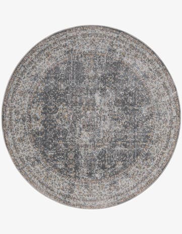 Fume Gray Santiago Round Rug