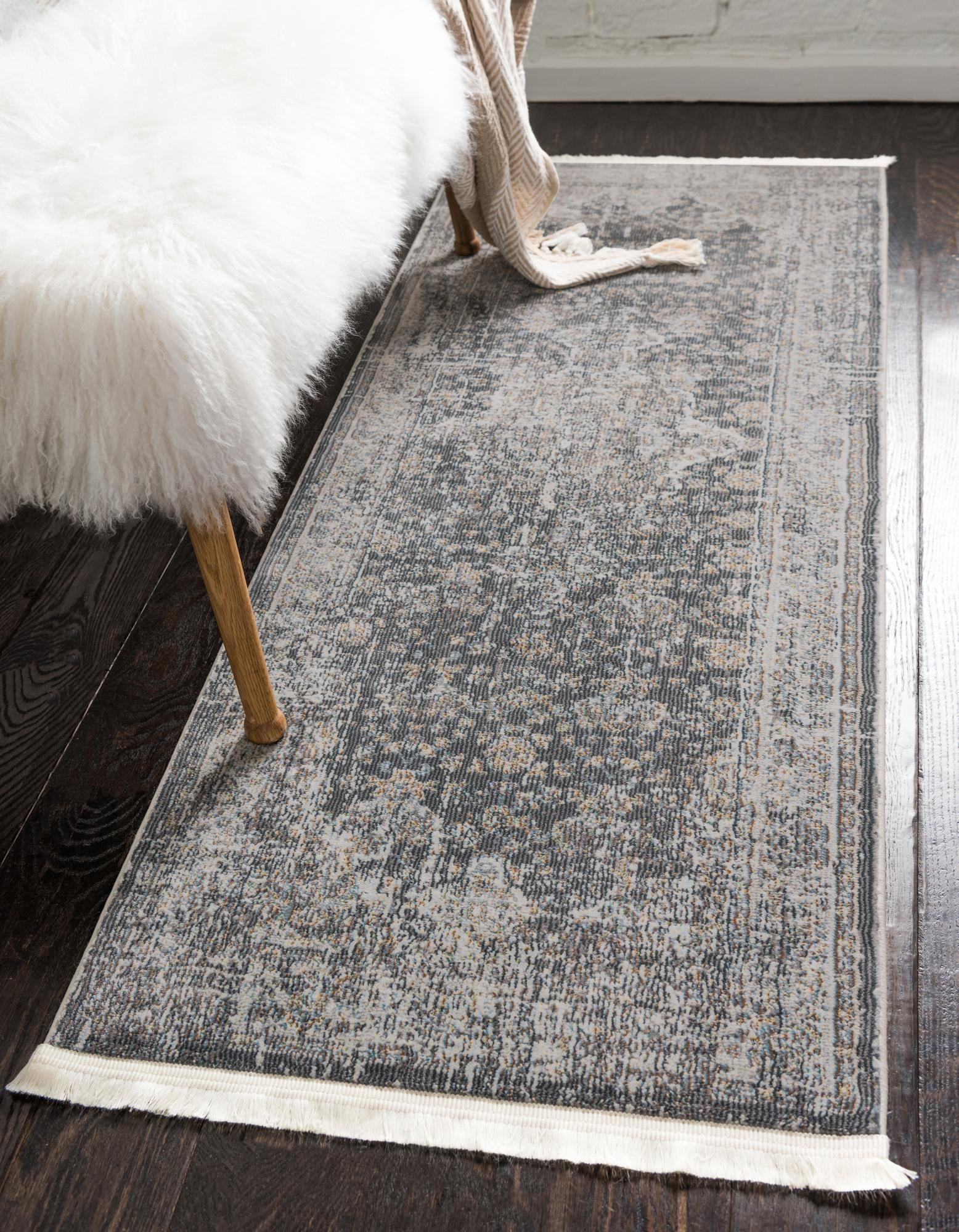 Fume Gray 60cm x 245cm Havana Runner Rug Rugs UK