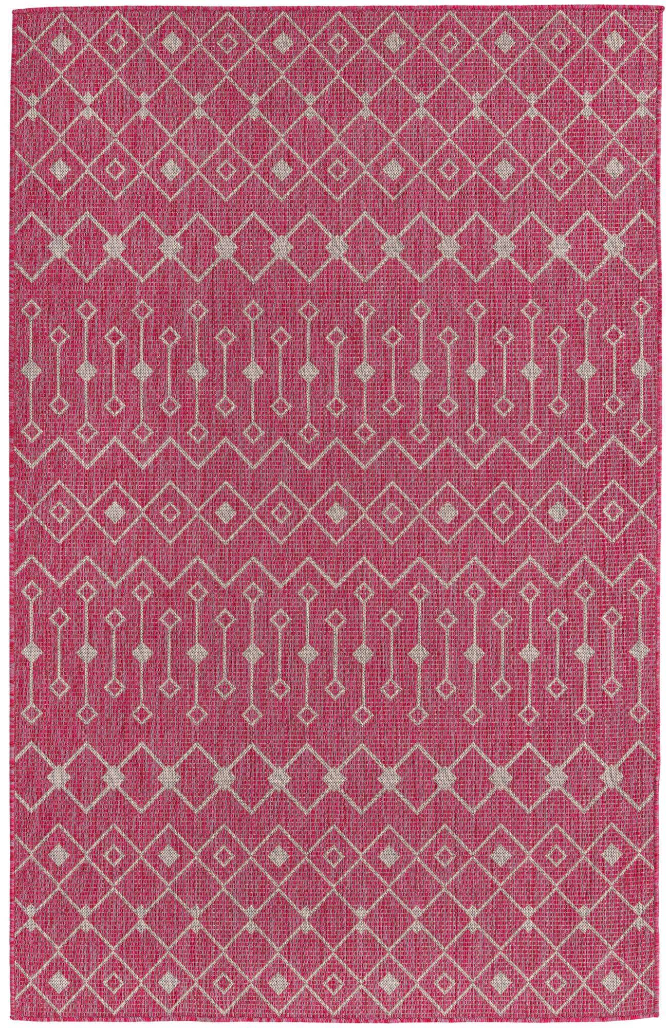 5' 3 x 8' Easy-Clean Lattice Indoor / Outdoor Rug