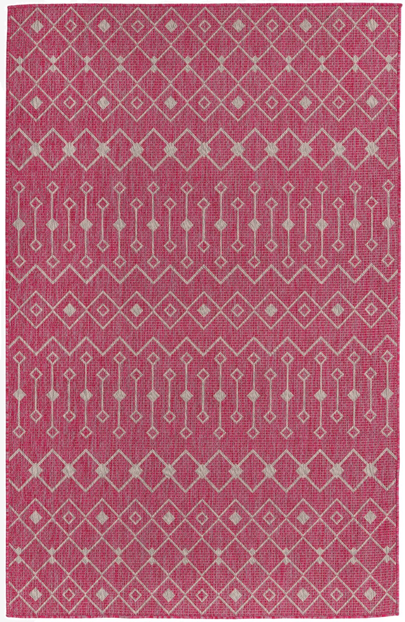 5' 3 x 8' Washable Lattice Indoor / Outdoor Rug