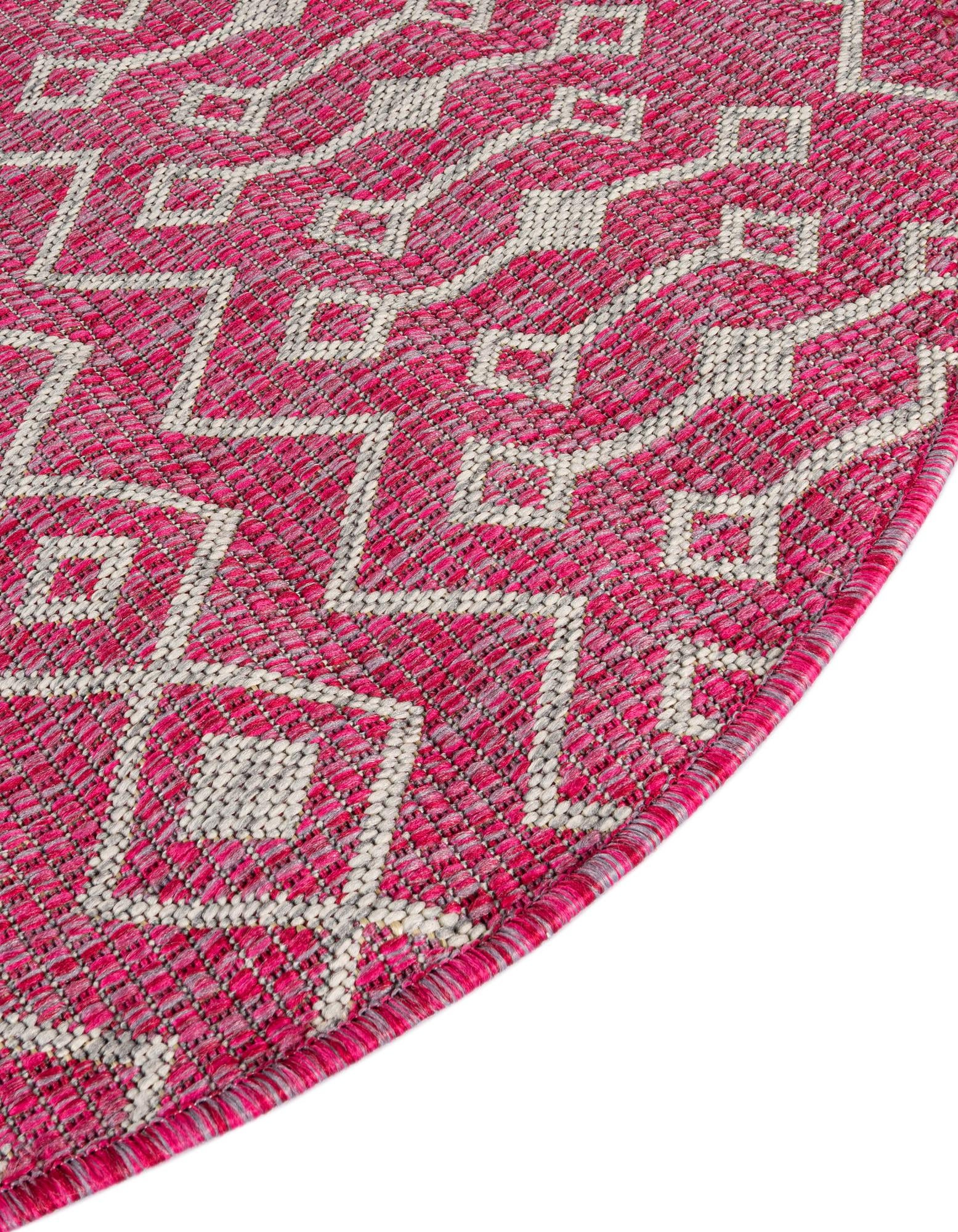 4' x 4' Easy-Clean Lattice Indoor / Outdoor Round Rug