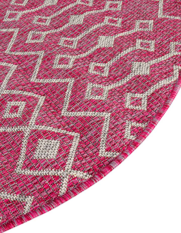 4' x 4' Easy-Clean Lattice Indoor / Outdoor Round Rug