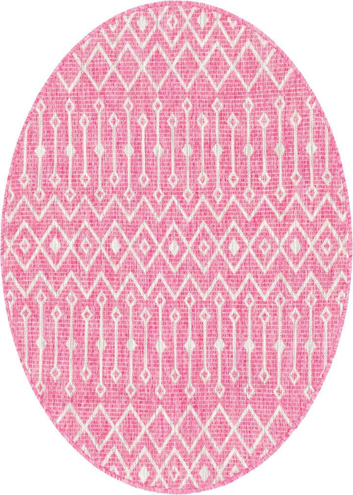 4' x 4' Easy-Clean Lattice Indoor / Outdoor Round Rug