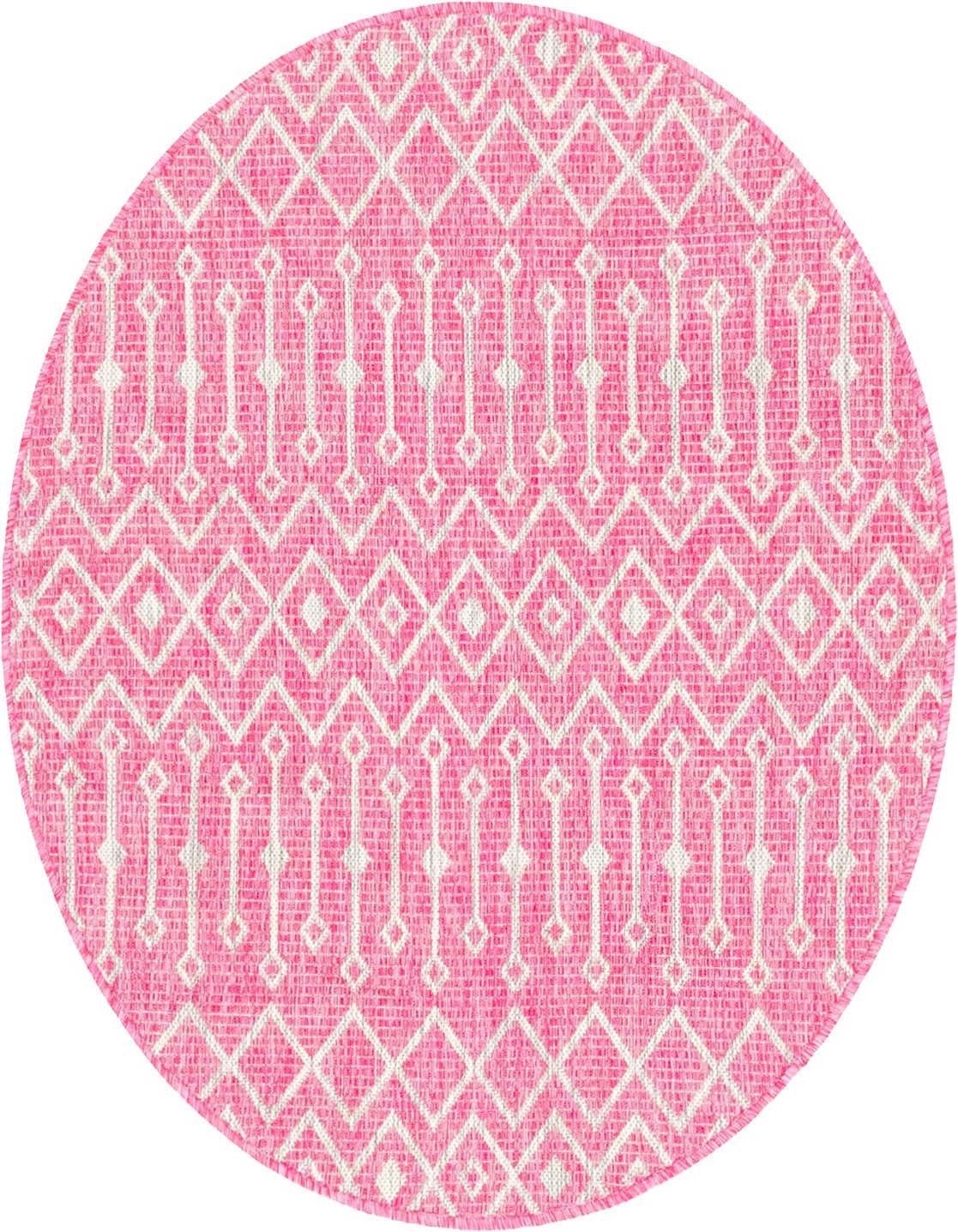 4' x 4' Easy-Clean Lattice Indoor / Outdoor Round Rug