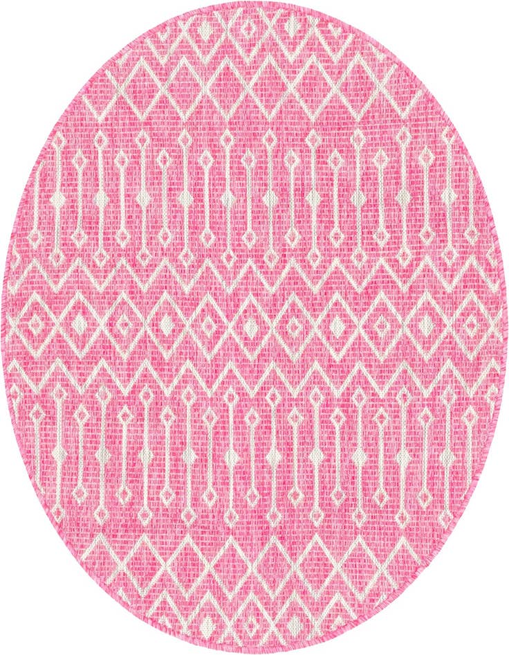 Detail image of 4' x 4' Easy-Clean Trellis Indoor / Outdoor Round Rug