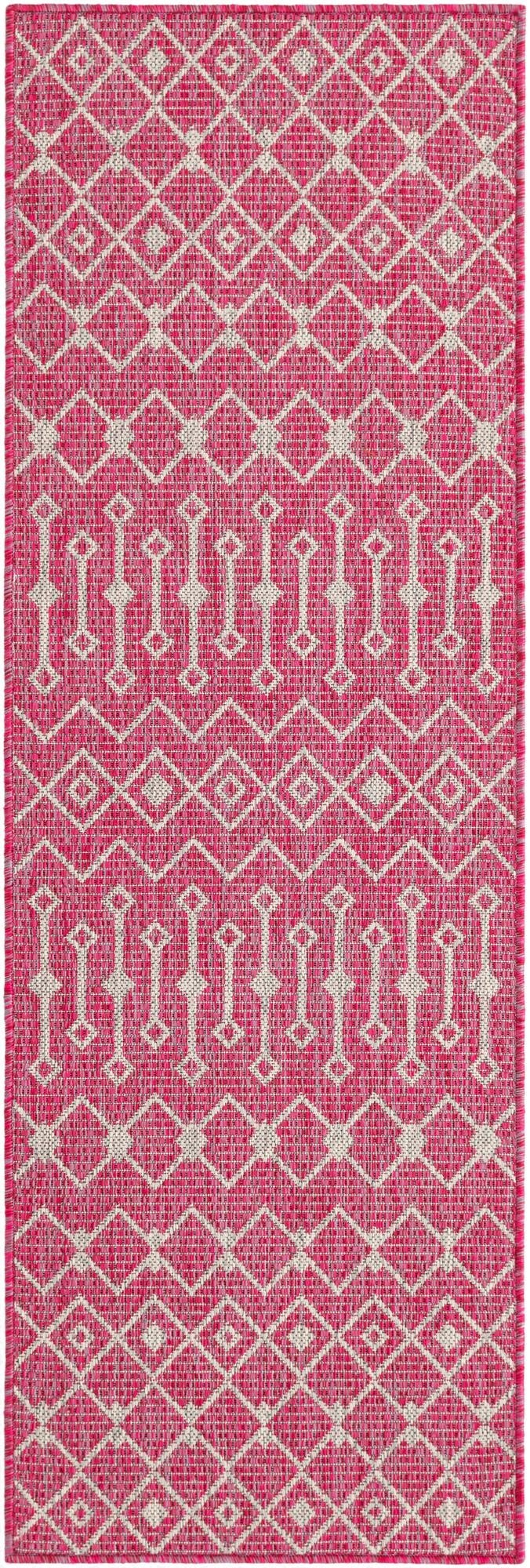 2' x 6' Washable Lattice Indoor / Outdoor Runner Rug