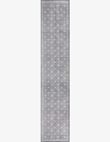 2' 6 x 12' Garrison · Medallion Washable Rug, gray and ivory