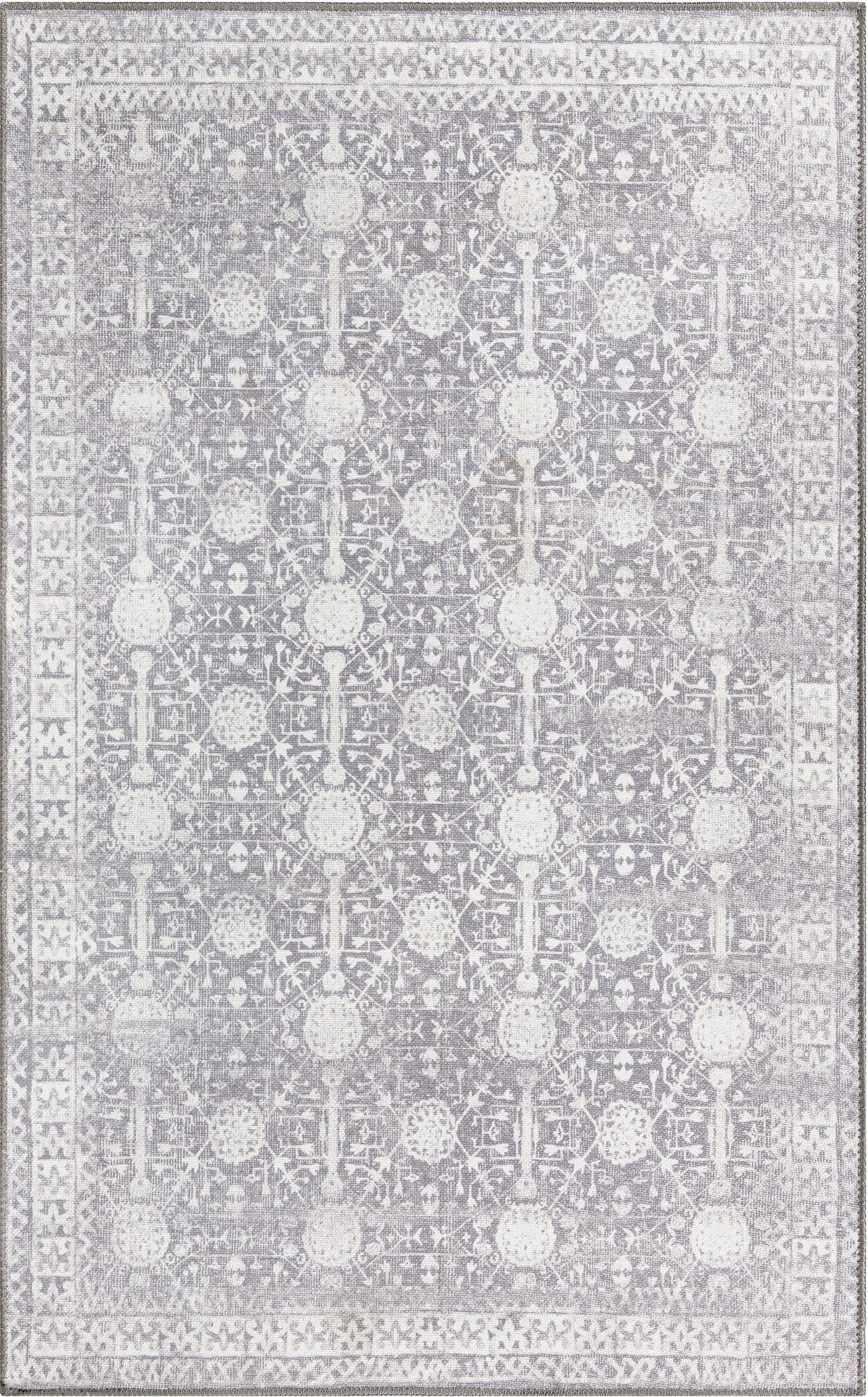 Garrison · Border Washable Rug, gray