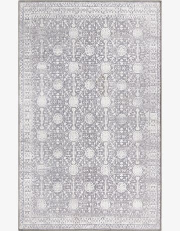 Garrison · Border Washable Rug, gray