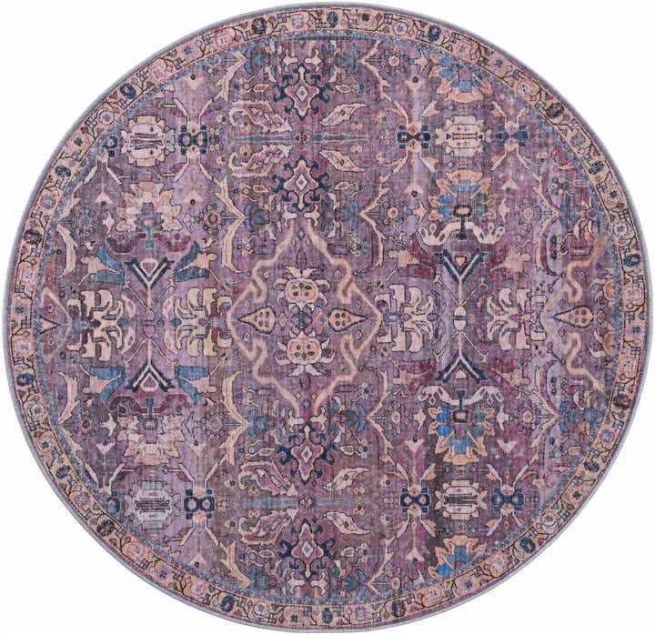 5' x 5' 3 Gaskell · Medallion rug, pink