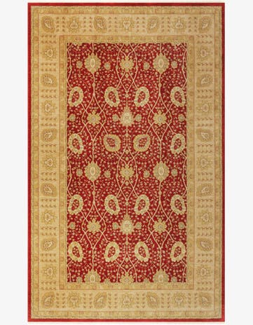 Glendive · Traditional floral rug, red and beige