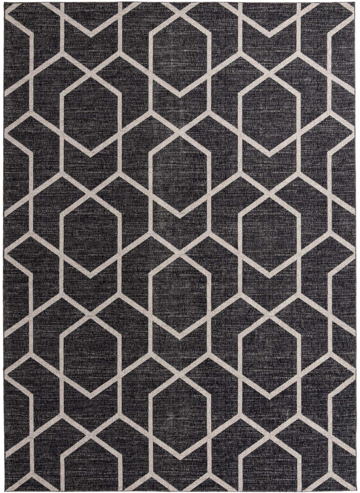 10' x 13' Glenwood · Geometric rug, charcoal gray