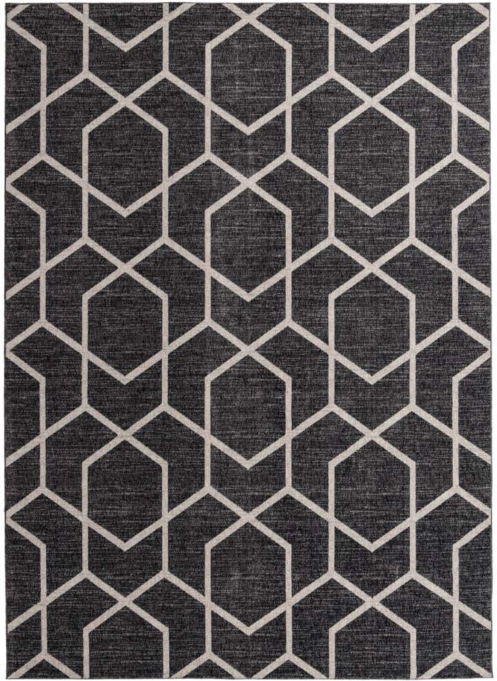 10' x 13' Glenwood · Geometric rug, charcoal gray